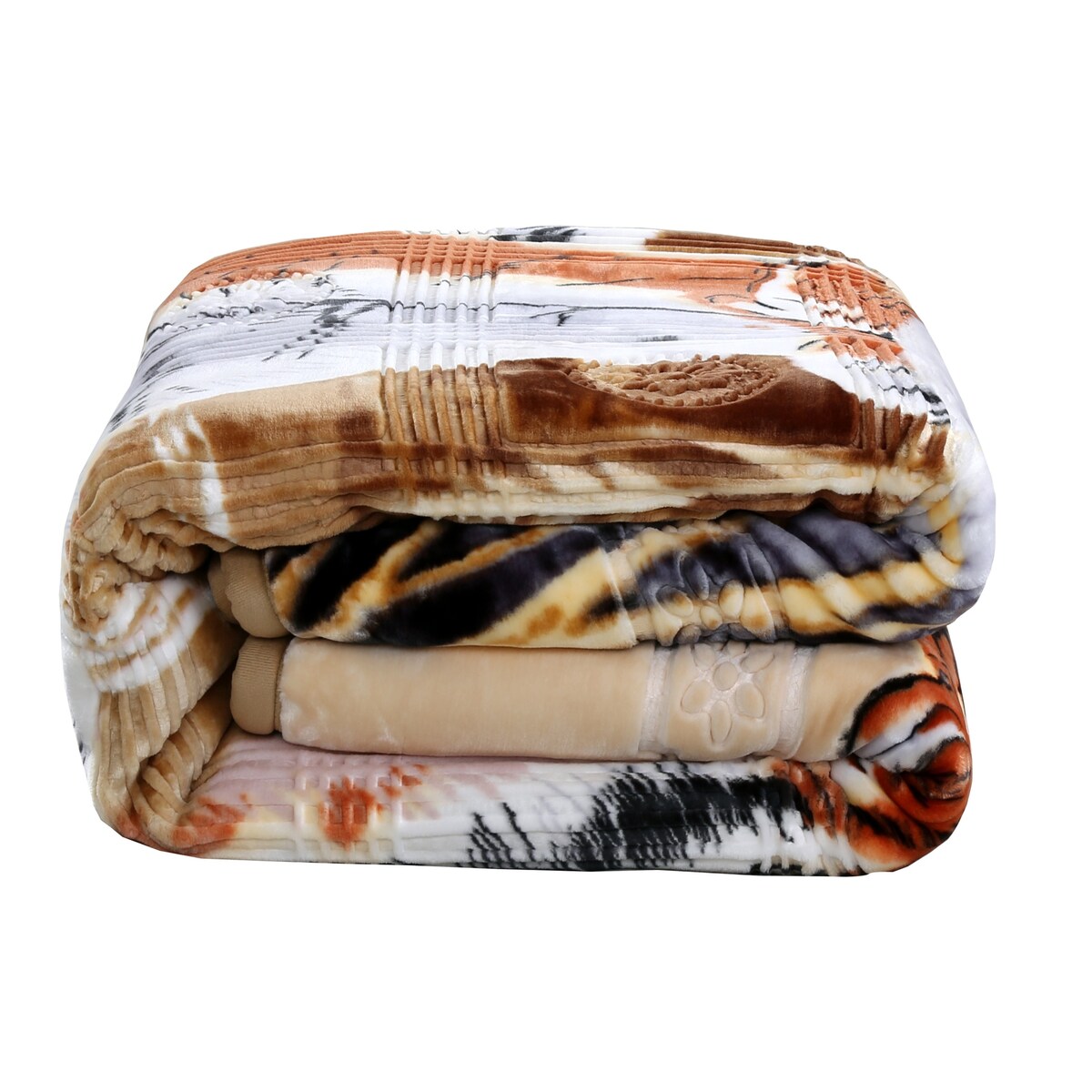 Nestl Velvet 2 Ply Heavy Reversible Printed Raschel Blanket