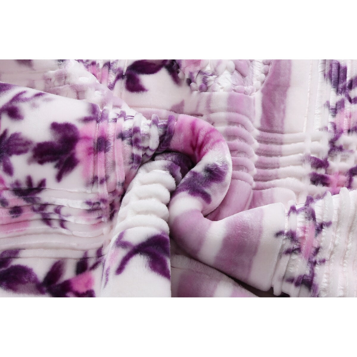 Nestl Velvet 2 Ply Heavy Reversible Printed Raschel Blanket