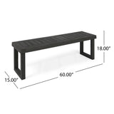 Nestor Outdoor 6-Seater Acacia Wood Dining Set with Bench by Christopher Knight Home