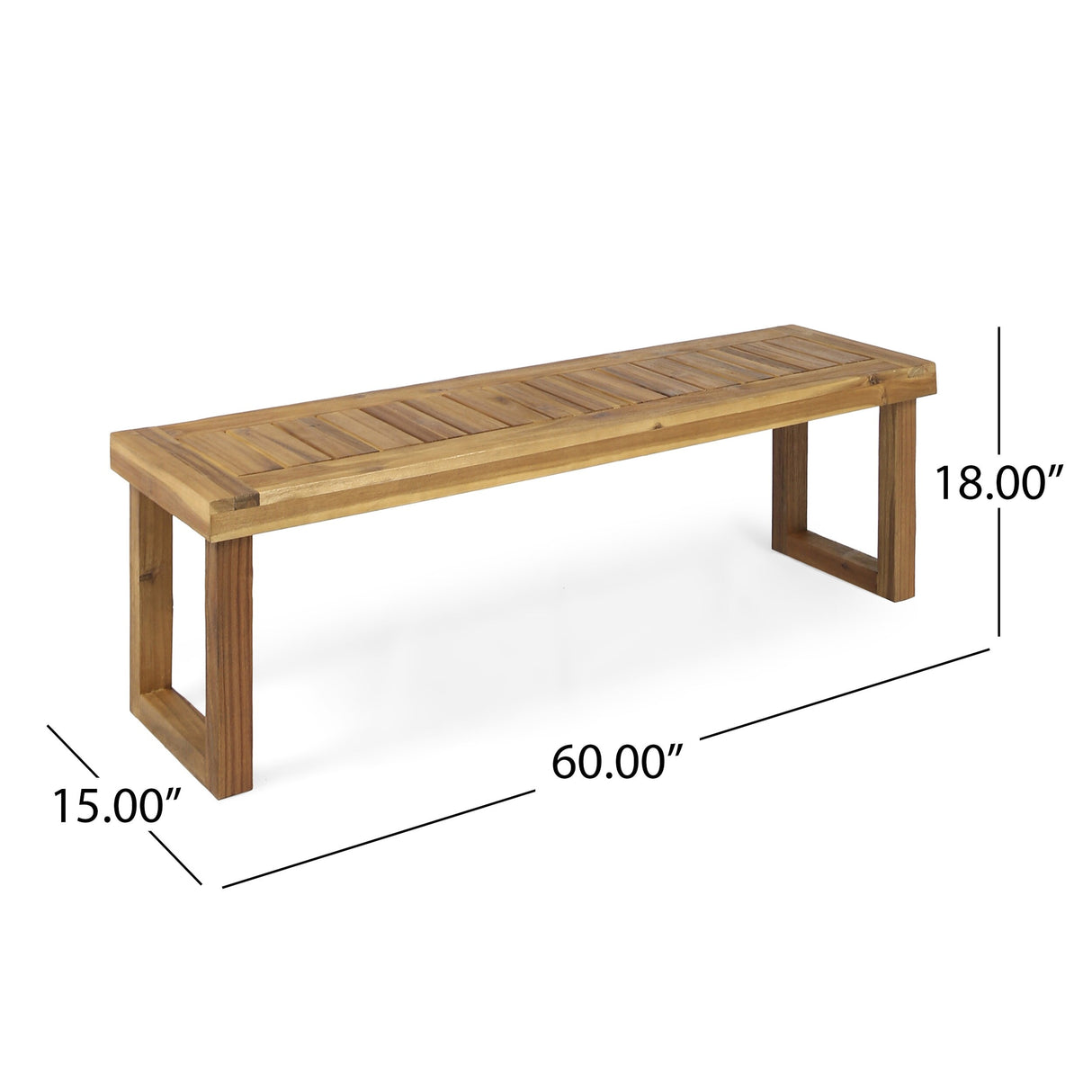 Nestor Outdoor 6-Seater Rectangle Acacia Wood Dining Set with Bench by Christopher Knight Home