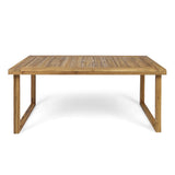 Nestor Outdoor 6-Seater Rectangle Acacia Wood Dining Set with Bench by Christopher Knight Home