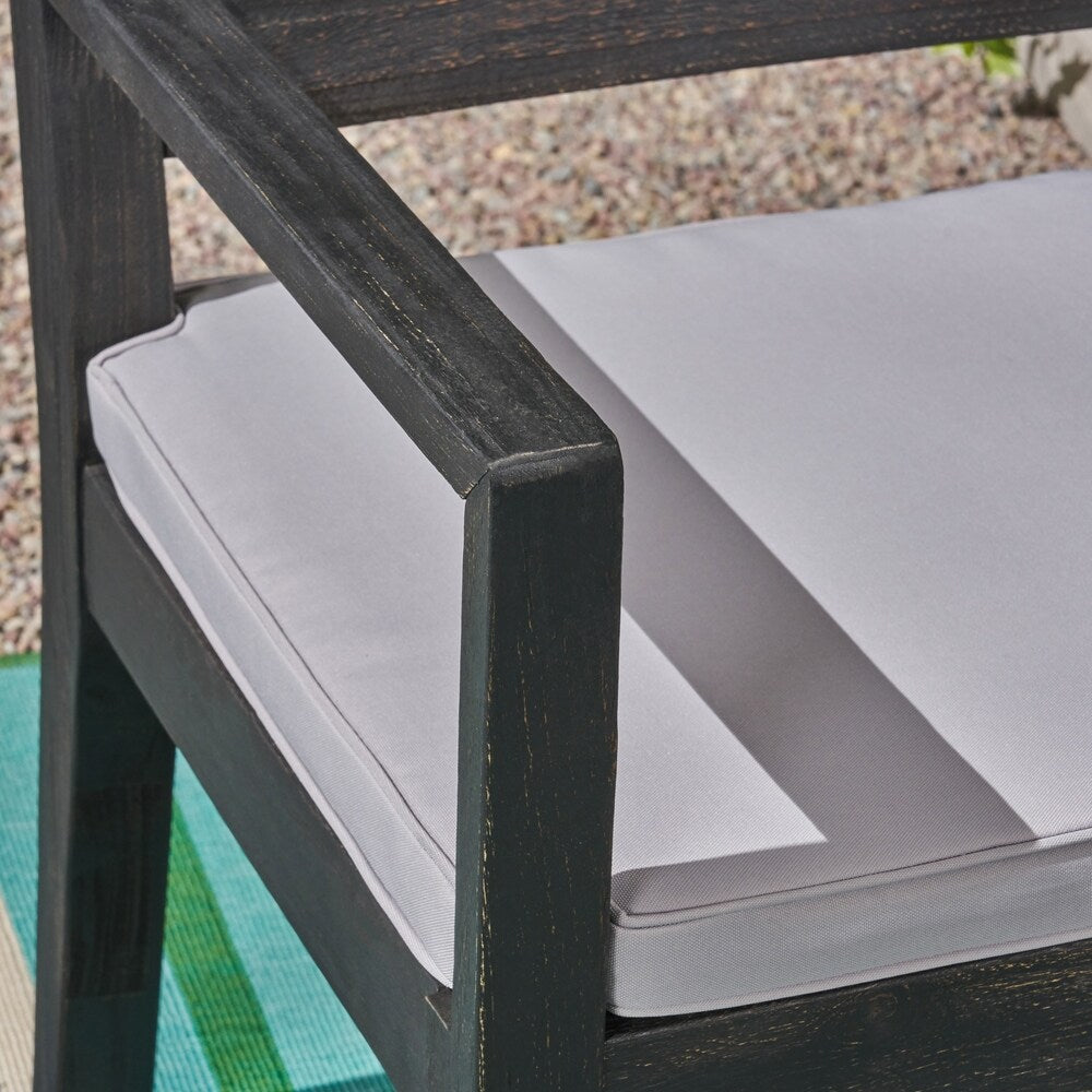 Nestor Outdoor Acacia Wood Dining Chairs by Christopher Knight Home
