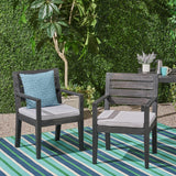 Nestor Outdoor Acacia Wood Dining Chairs by Christopher Knight Home