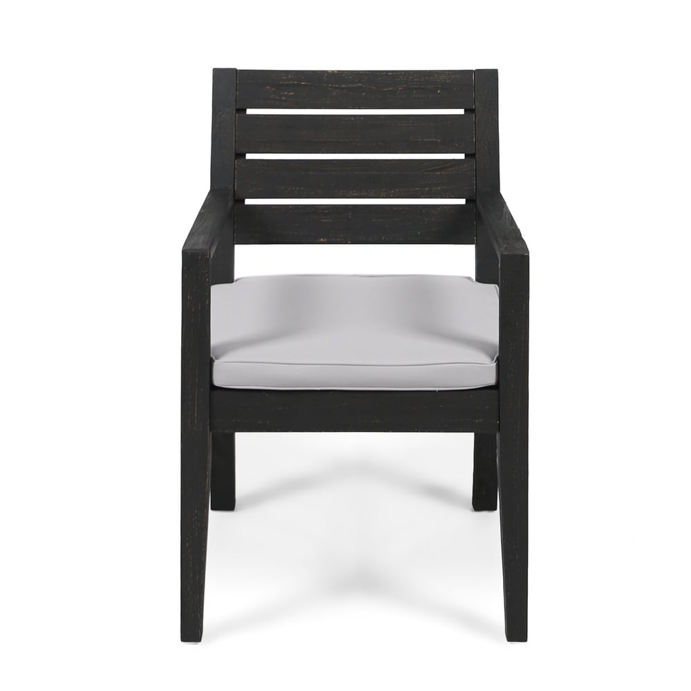 Nestor Outdoor Acacia Wood Dining Chairs by Christopher Knight Home