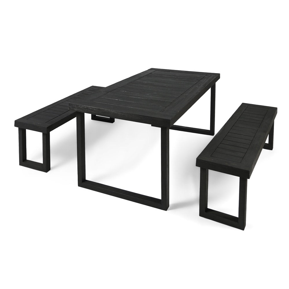 Nestor Outdoor Acacia Wood Picnic Set by Christopher Knight Home