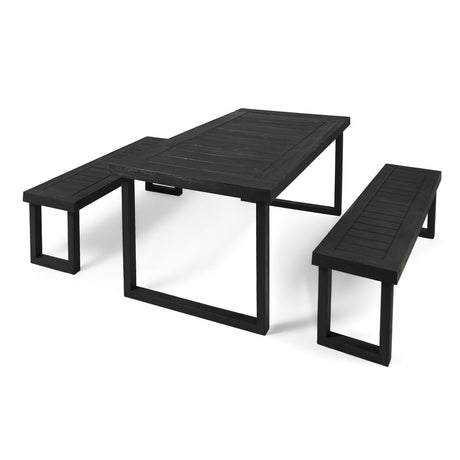 Nestor Outdoor Acacia Wood Picnic Set by Christopher Knight Home