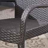Nestor 6-piece Wood Dining Set with Wicker Chairs by Christopher Knight Home