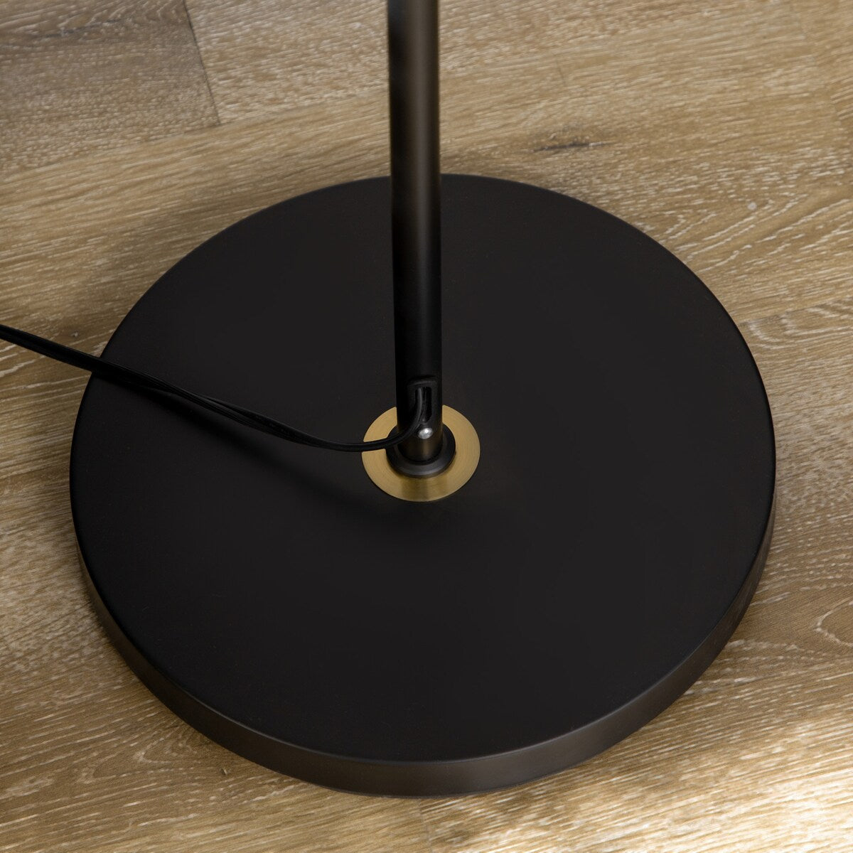 Netin 65" Black and Gold Adjustable Modern Floor Lamps for Living Room