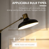 Netin 65" Black and Gold Adjustable Modern Floor Lamps for Living Room
