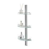 Organize It All 3 Tier Half Moon Glass Shelf - 11.5x6.7x30.5