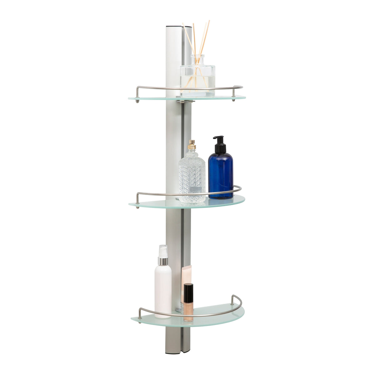 Organize It All 3 Tier Half Moon Glass Shelf - 11.5x6.7x30.5