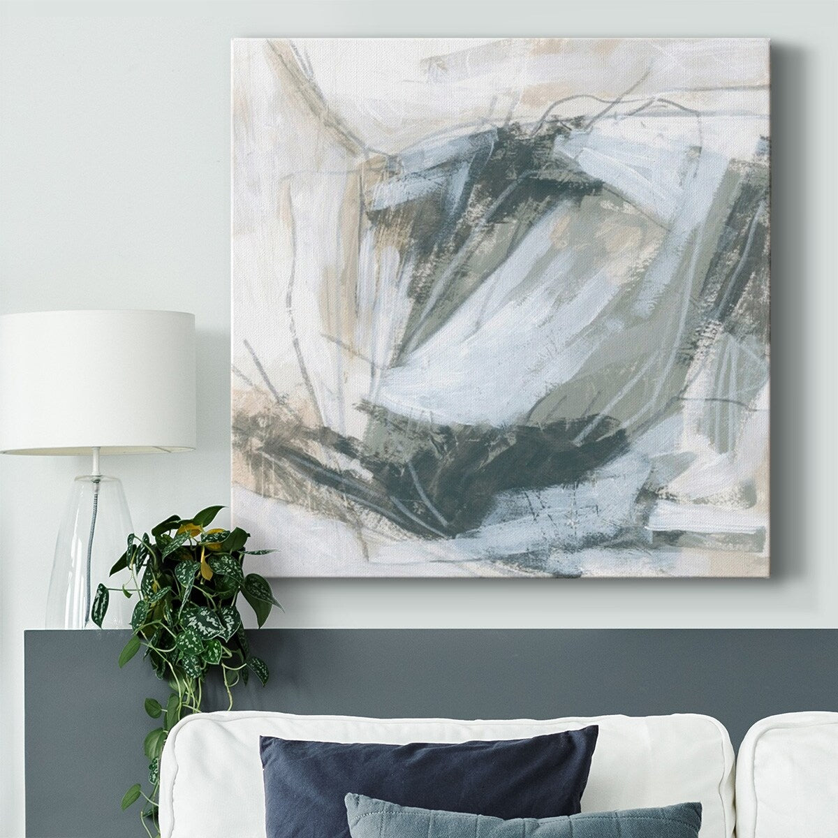 Neutral Swath I-Gallery Wrapped Canvas