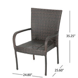 Neva Outdoor 7-Piece Wicker Dining Set by Christopher Knight Home