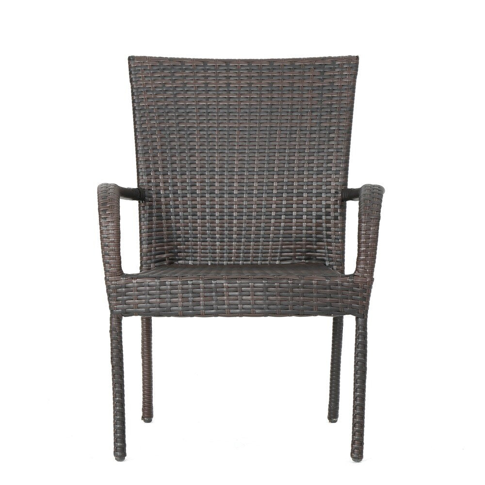 Neva Outdoor 7-Piece Wicker Dining Set by Christopher Knight Home