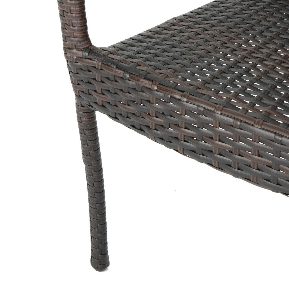 Neva Outdoor 7-Piece Wicker Dining Set by Christopher Knight Home