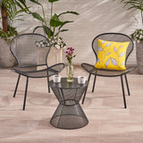 Nevada Modern Outdoor 2-Seater Chat Set by Christopher Knight Home