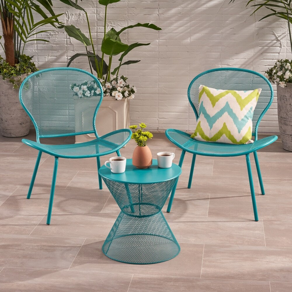 Nevada Modern Outdoor 2-Seater Chat Set by Christopher Knight Home
