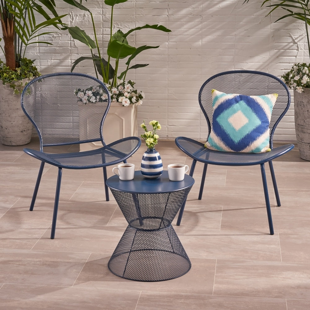Nevada Modern Outdoor 2-Seater Chat Set by Christopher Knight Home