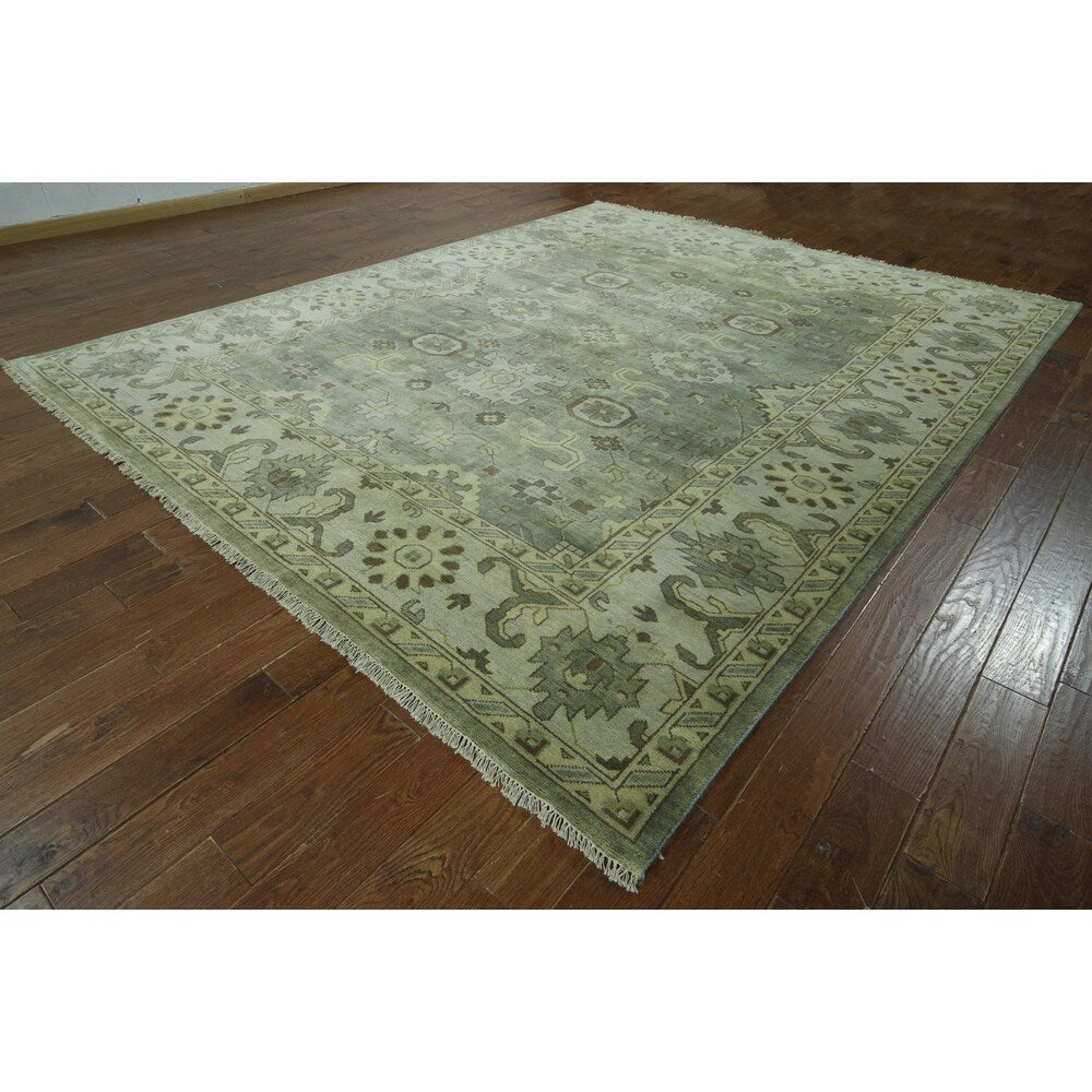 W804 Wool Turkish Oushak Hand-knotted Oriental Rug (9' x 12')