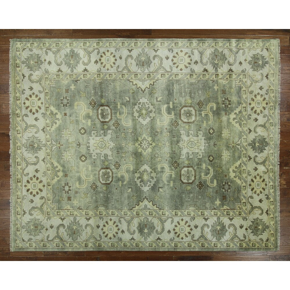 W804 Wool Turkish Oushak Hand-knotted Oriental Rug (9' x 12')