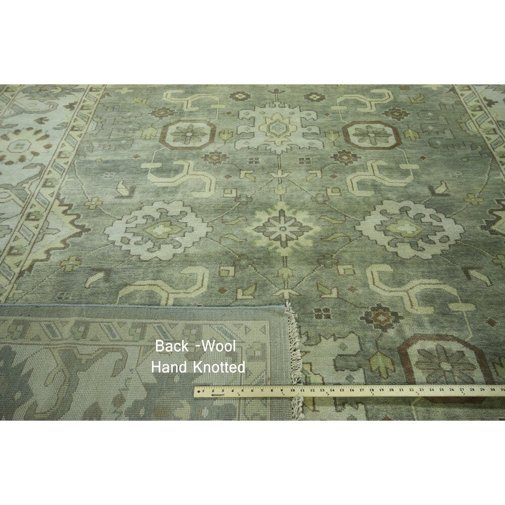 W804 Wool Turkish Oushak Hand-knotted Oriental Rug (9' x 12')