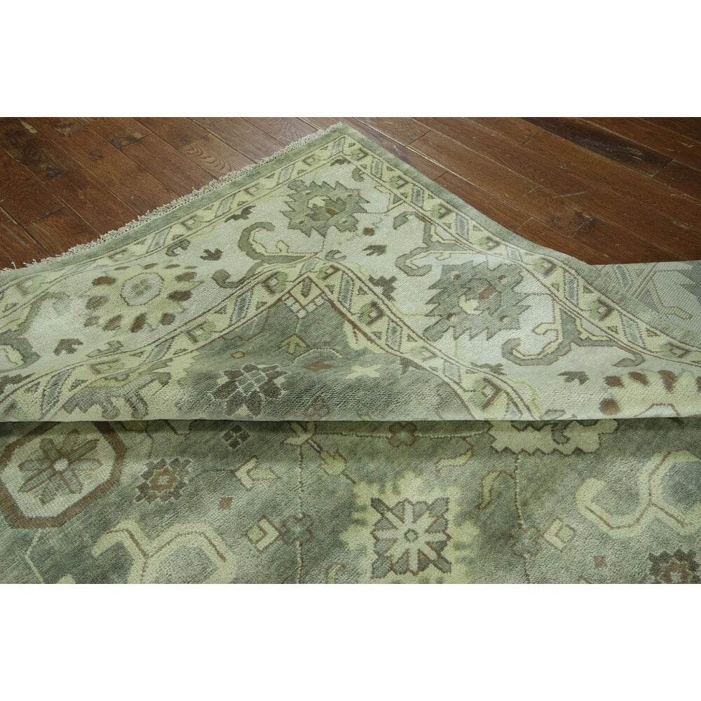 W804 Wool Turkish Oushak Hand-knotted Oriental Rug (9' x 12')