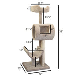 New Cat Condos 53" Carpeted Cat Post