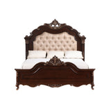 New Classic Furniture Cobb Cherry and Beige Panel Bed with USB Port