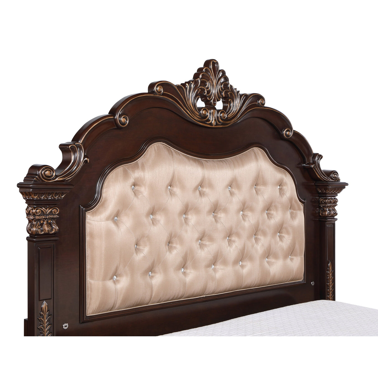 New Classic Furniture Cobb Cherry and Beige Panel Bed with USB Port
