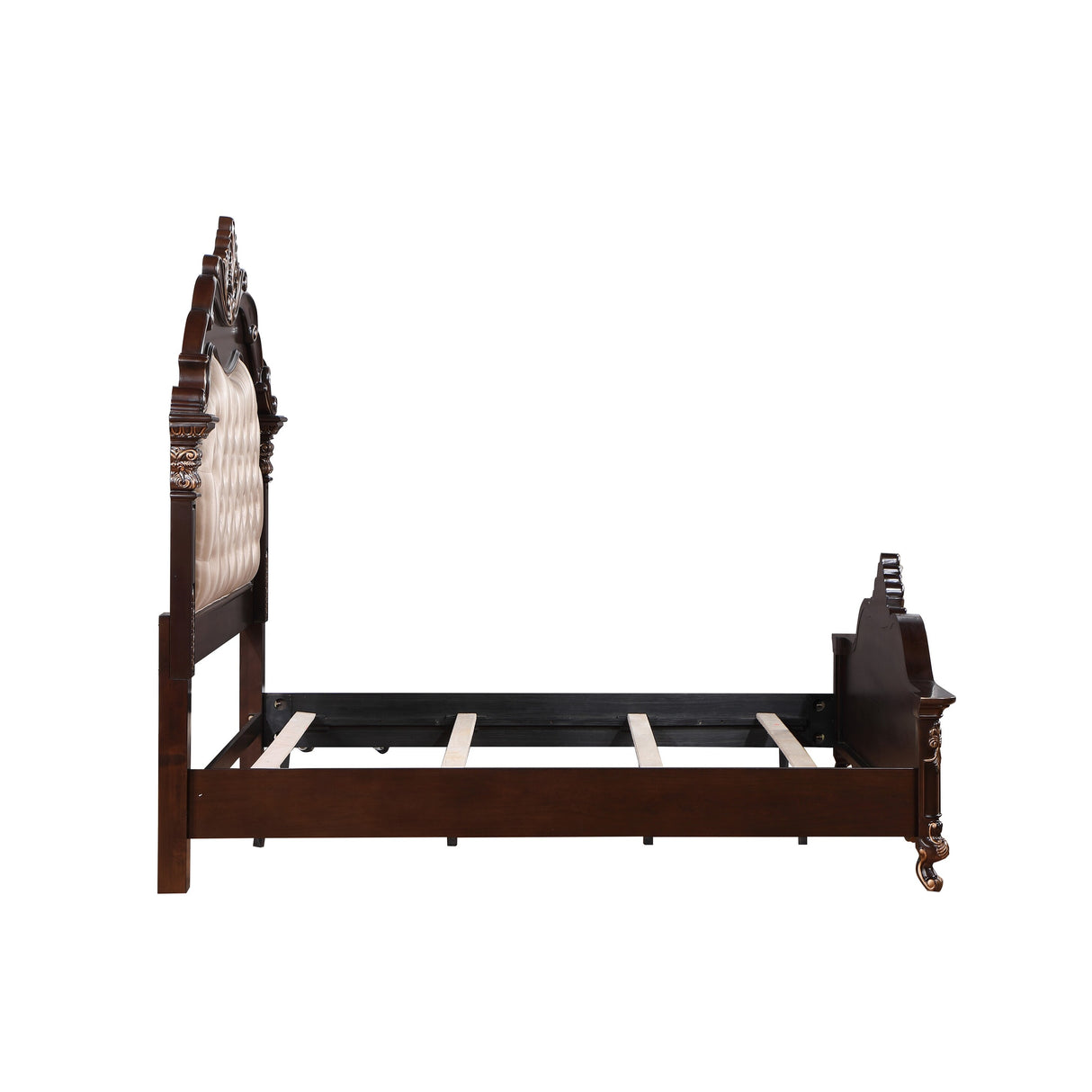 New Classic Furniture Cobb Cherry and Beige Panel Bed with USB Port