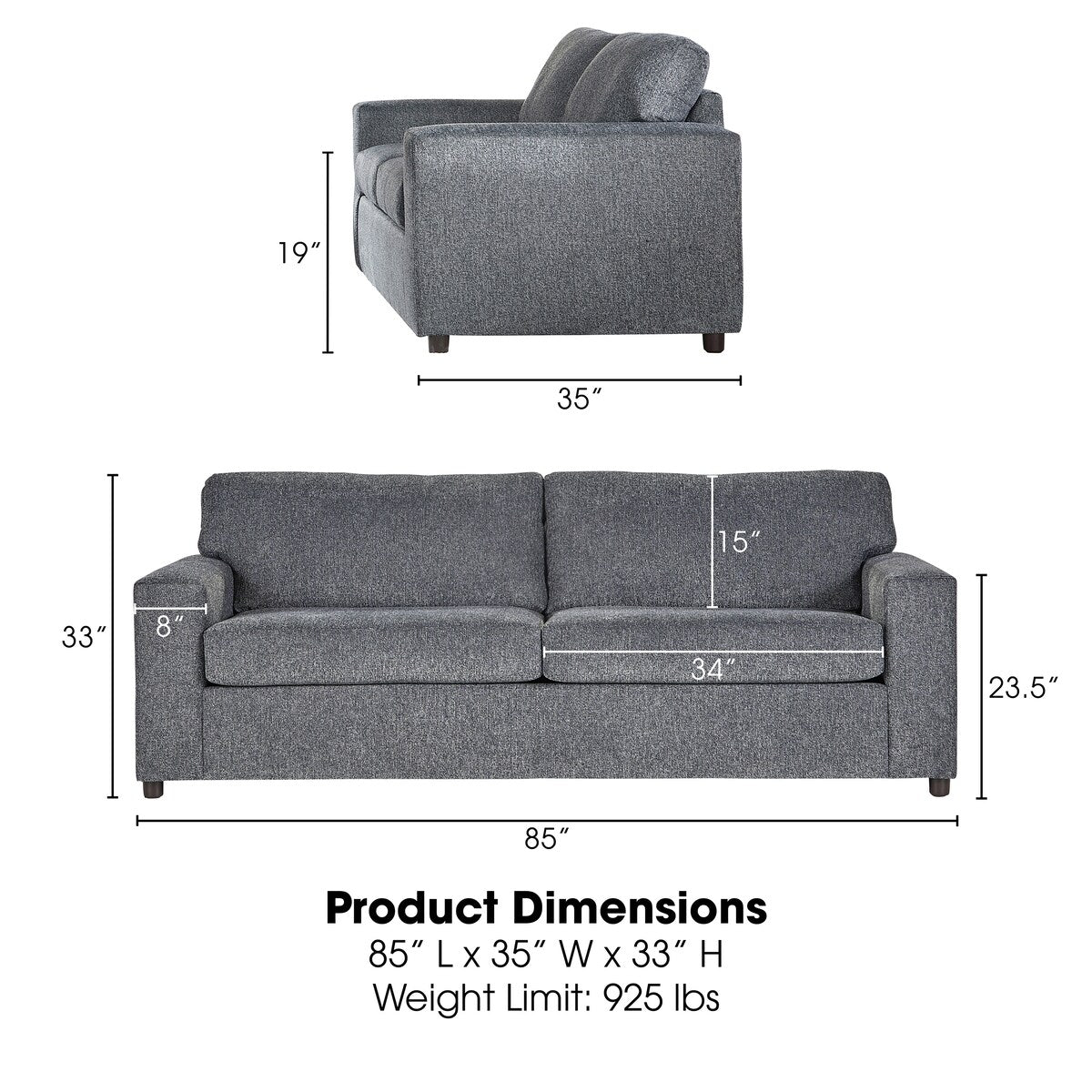 New Classic Furniture Leo 2-piece Living Room Set, Made in USA