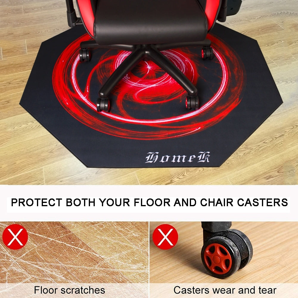E-sports Floor Protect Cool Gaming Chair Mat in Red