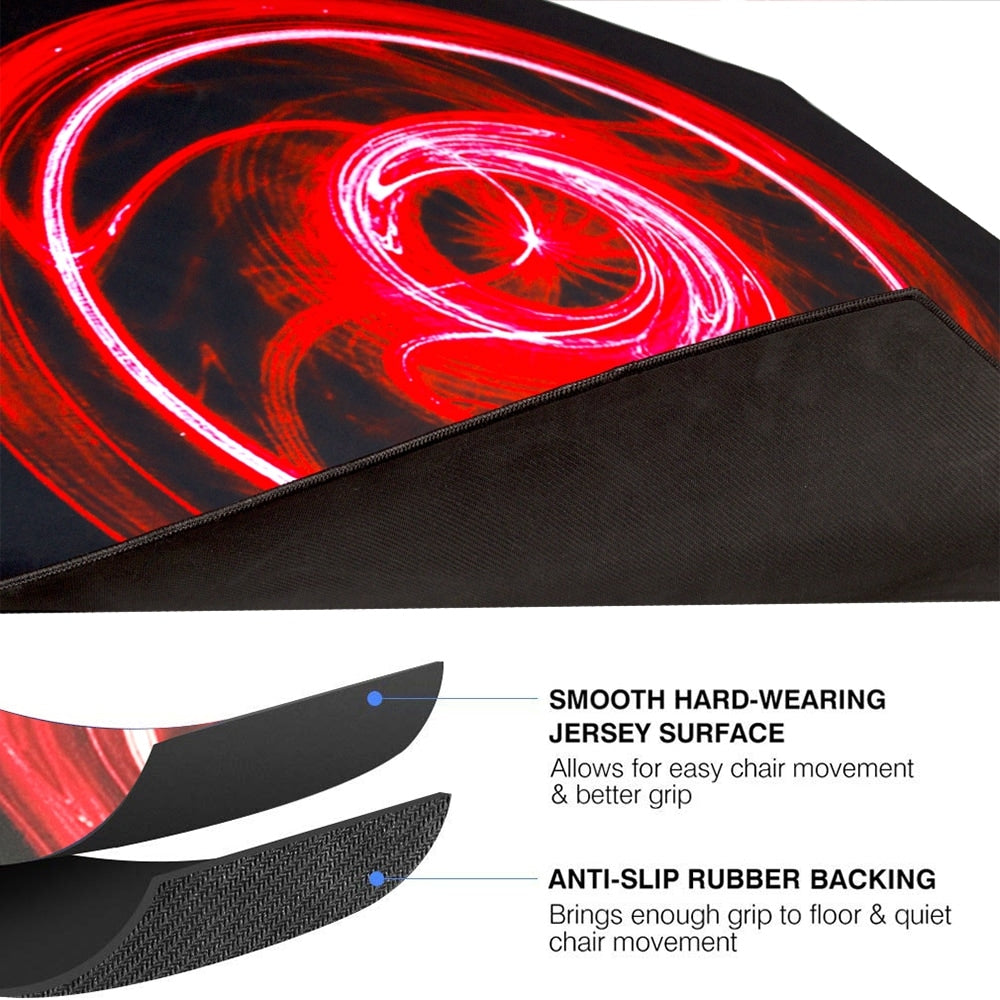 E-sports Floor Protect Cool Gaming Chair Mat in Red