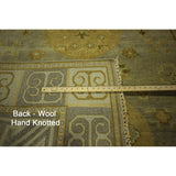 Flora Khotan Hand-knotted Wool Sky Blue Vege Dyed Oriental Rug (6' x 9') - 6' x 9'