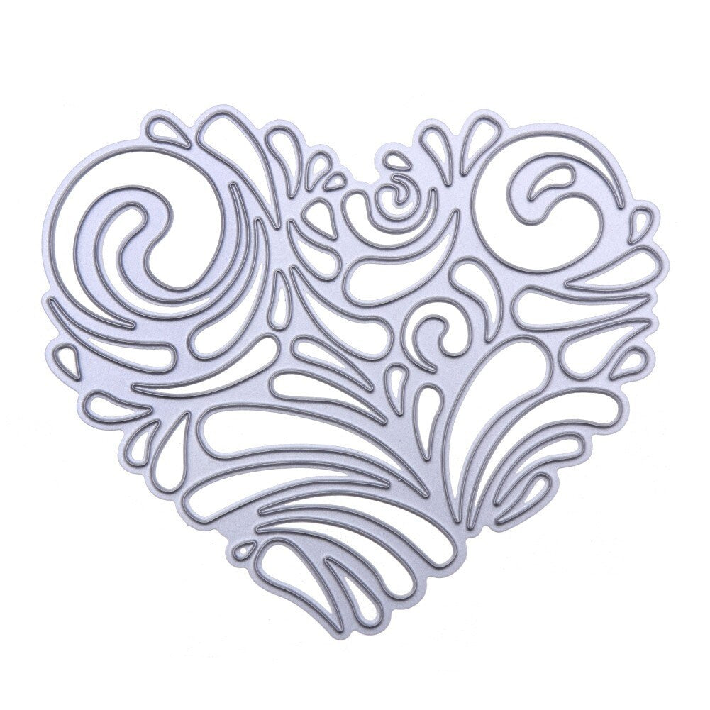 New Flower Heart Metal Cutting Dies Stencils DIY