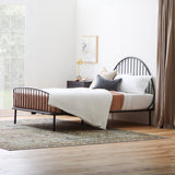 New Heights McPhee Black Iron Spindle Platform Bed