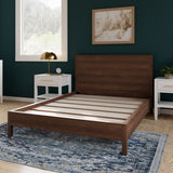 New Heights Renner Wood Platform Bed with Headboard