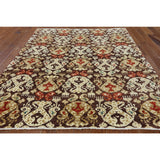 W1349 Wool Ikat Collection Oriental Hand-knotted Peshawar Rug (6' x 8')