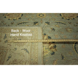 Pakistani Peshawar Blue Floral Chobi Hand-knotted Wool Area Rug (8' x 10')