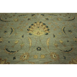 Pakistani Peshawar Blue Floral Chobi Hand-knotted Wool Area Rug (8' x 10')