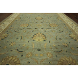 Pakistani Peshawar Blue Floral Chobi Hand-knotted Wool Area Rug (8' x 10')
