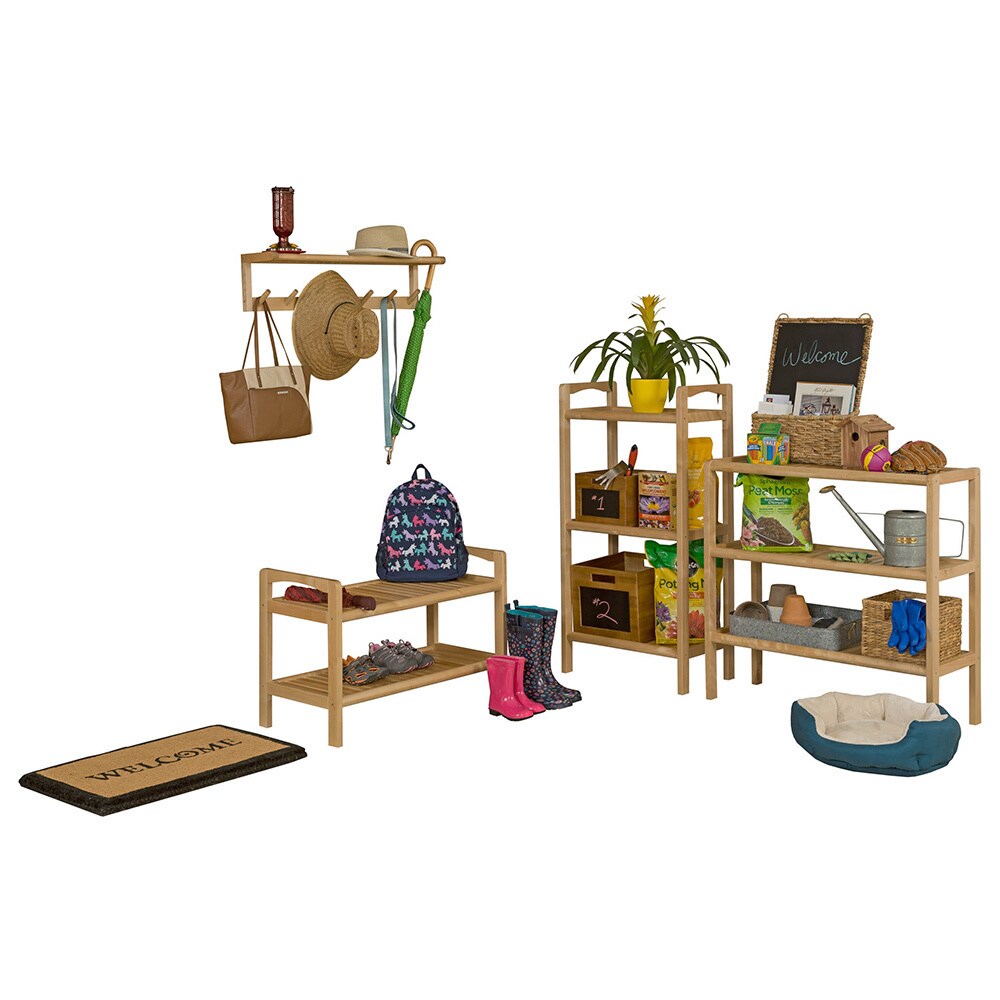 NewRidge Home Solid Wood Abingdon Bench, Blonde