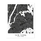 New York City Maps Minimal Art Print/Poster