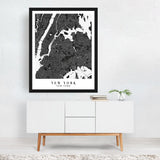 New York City Maps Minimal Art Print/Poster
