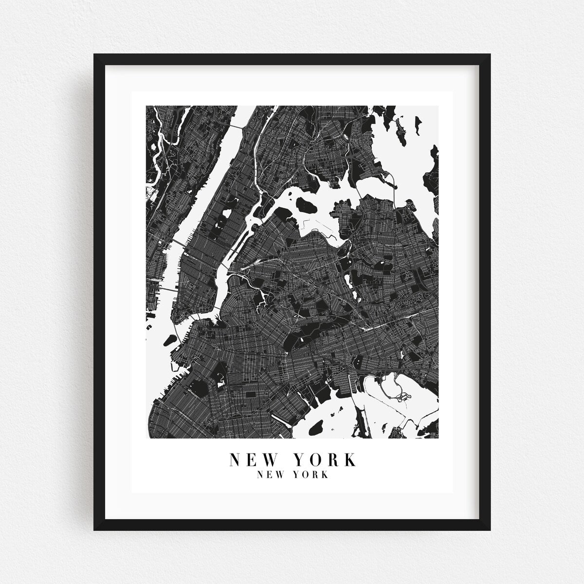 New York City Maps Minimal Art Print/Poster