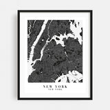 New York City Maps Minimal Art Print/Poster