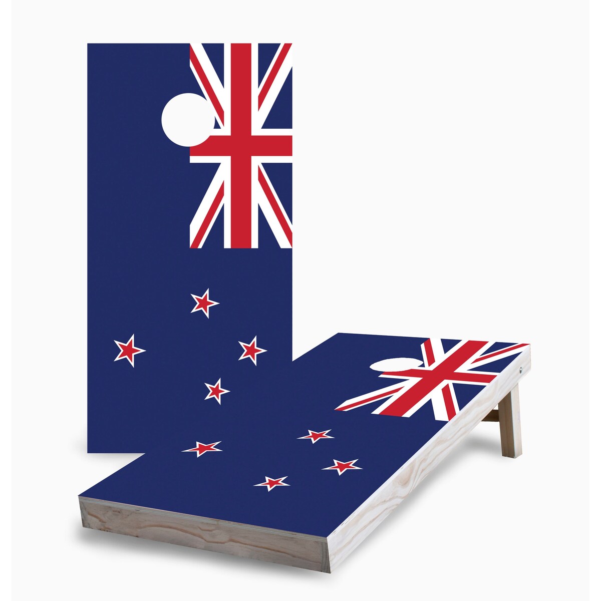 New Zealand Flag Corn Hole Board Set with Carry Case