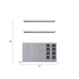 NewAge Products 21" Home Bar 6-Piece Cabinet Set