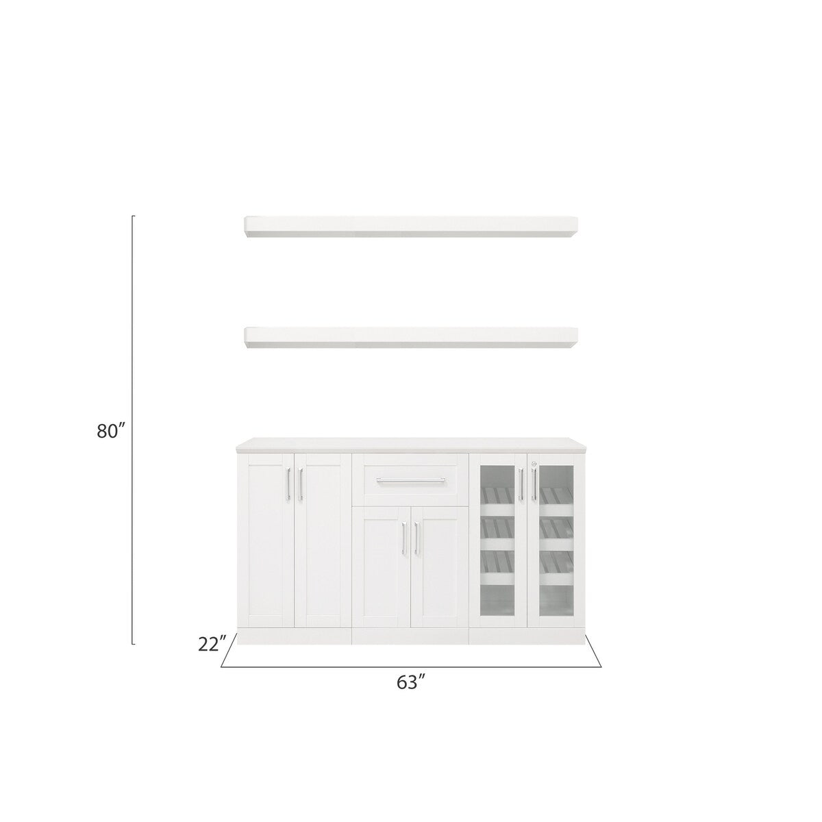 NewAge Products 21" Home Bar 6-Piece Cabinet Set