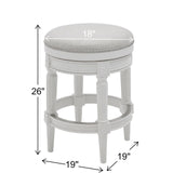 New Ridge Home Goods Chapman Backless Swivel 26" Counter-Height Bar Stool - Counter Height